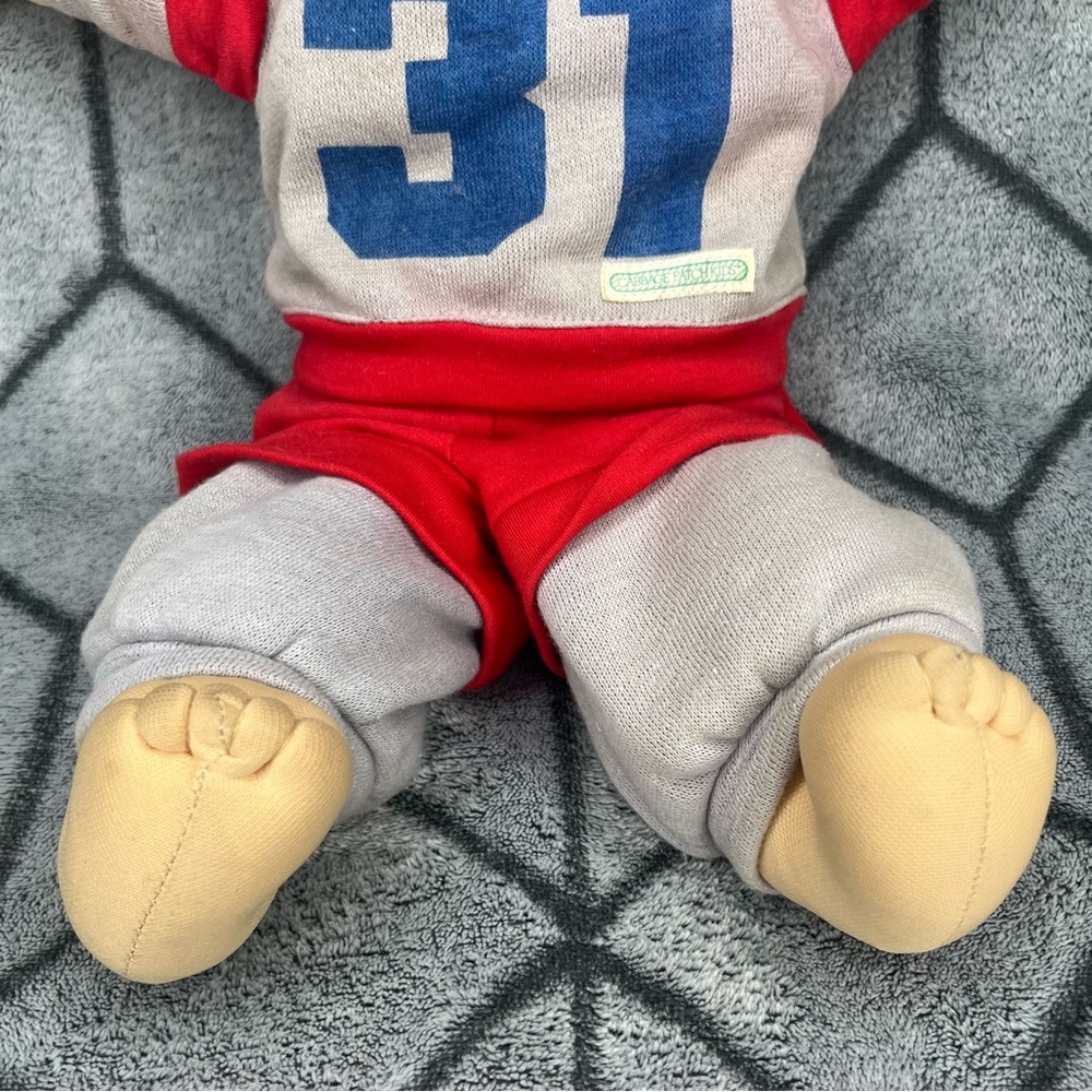 Vintage 1983 Cabbage Patch Kids HM3 Tan Wheat Hair Blue Eye Boy Doll Tracksuit F - Picture 5 of 8